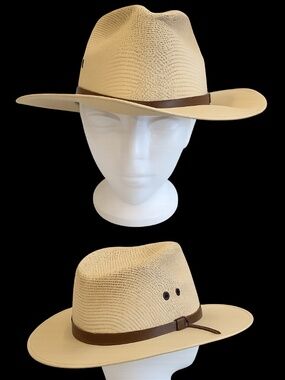 StructuredExplorer Hat Western-Inspired Tan Wide Brim Tombstone L Summer‎ Travel
